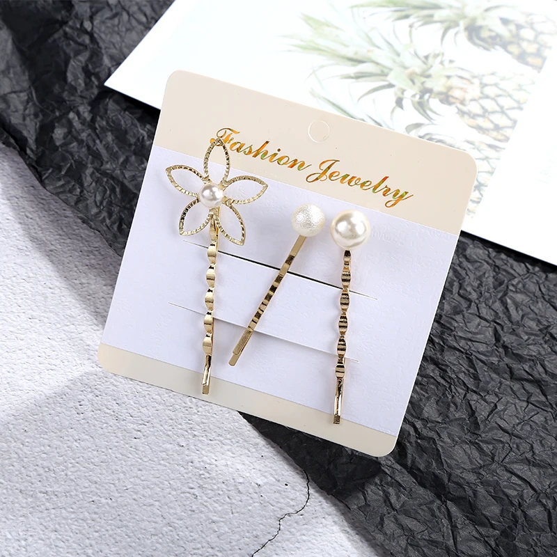 

FASACC 2019 Women Barrettes Set Pearl Hair Clip Pins Gold Fashion Jewelry Accessories Mujer Headwear Wedding Hairwear A277