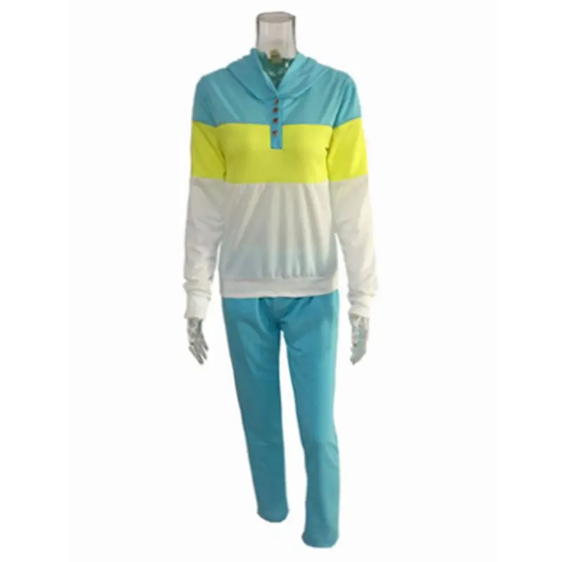 2018 Для женщин 'S Sportsuits моды осень зима с длинными рукавами в стиле пэчворк