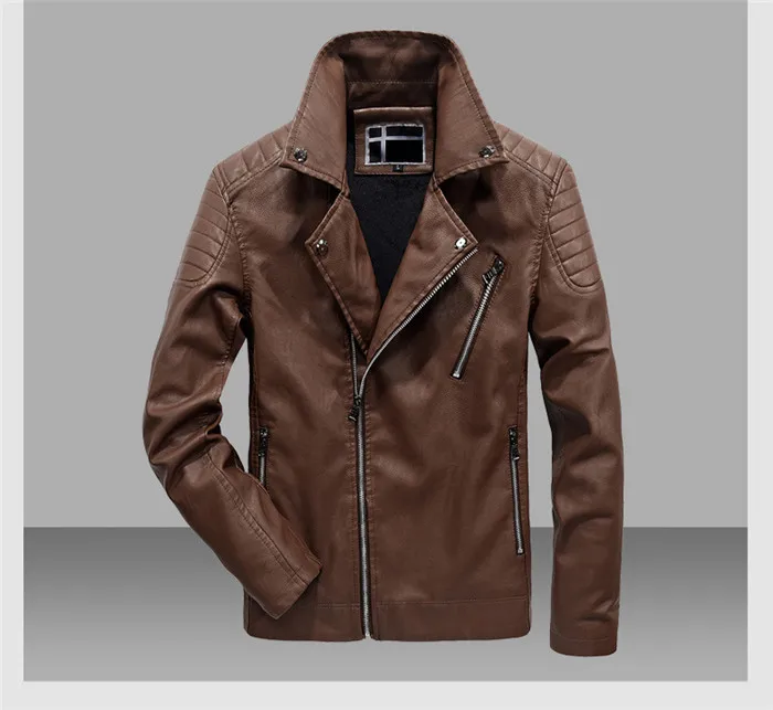 Лидер продаж, осенне-зимняя кожаная куртка для мужчин, Флисовая теплая ветровка, мужские кожаные куртки, большие размеры, L-6XL, мото и куртка