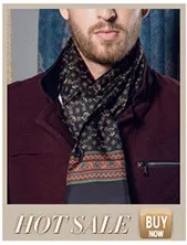 Fashion Brand Mens 100% Silk Long Scarf/Cravat Double Layer Black__ Gifts__For 4 Seasons