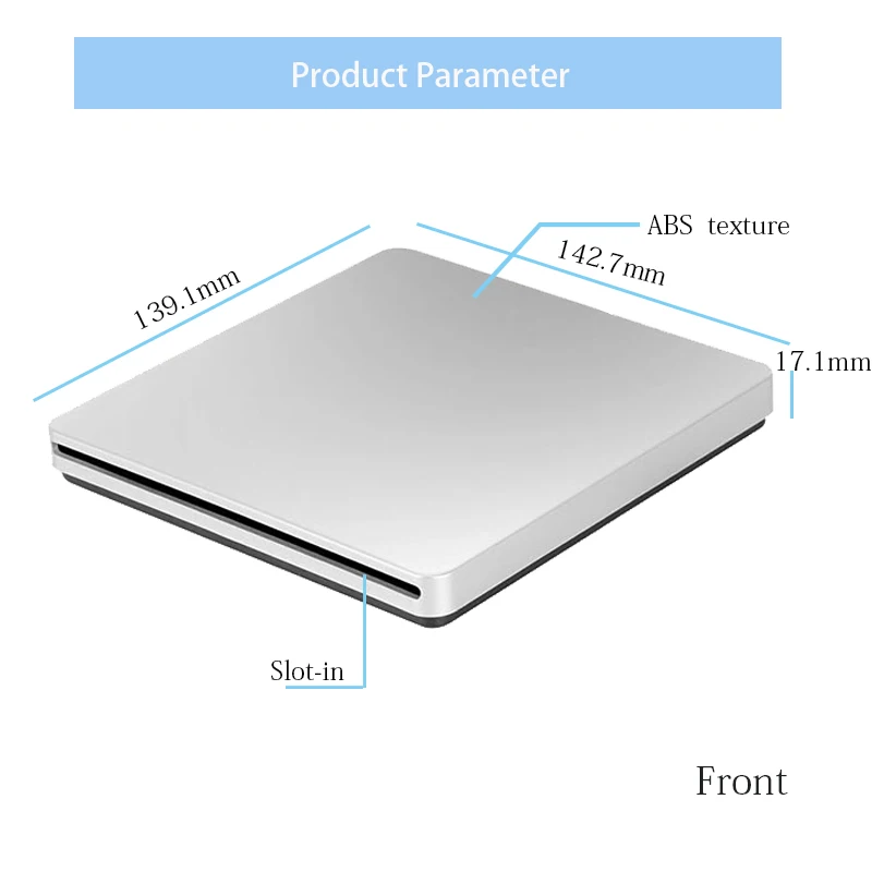  USB DVD Drives Optical Drive External DVD RW Burner Writer Recorder Slot Load CD ROM Player for App