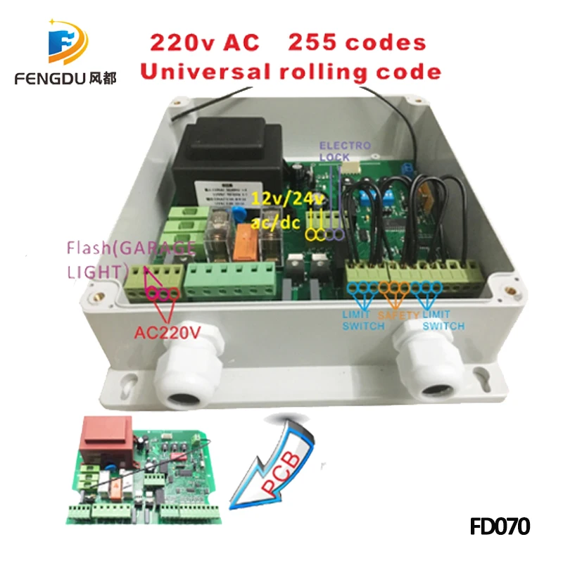 

220v automatic swing gate opener control board NICE/LIFTMASTER/HORMAN