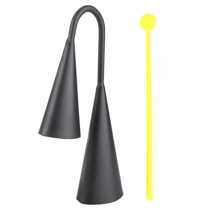 

Two Tone Metal Double Bell Cowbell Percussion Musical Instrument with Striker Percussion Instruments
