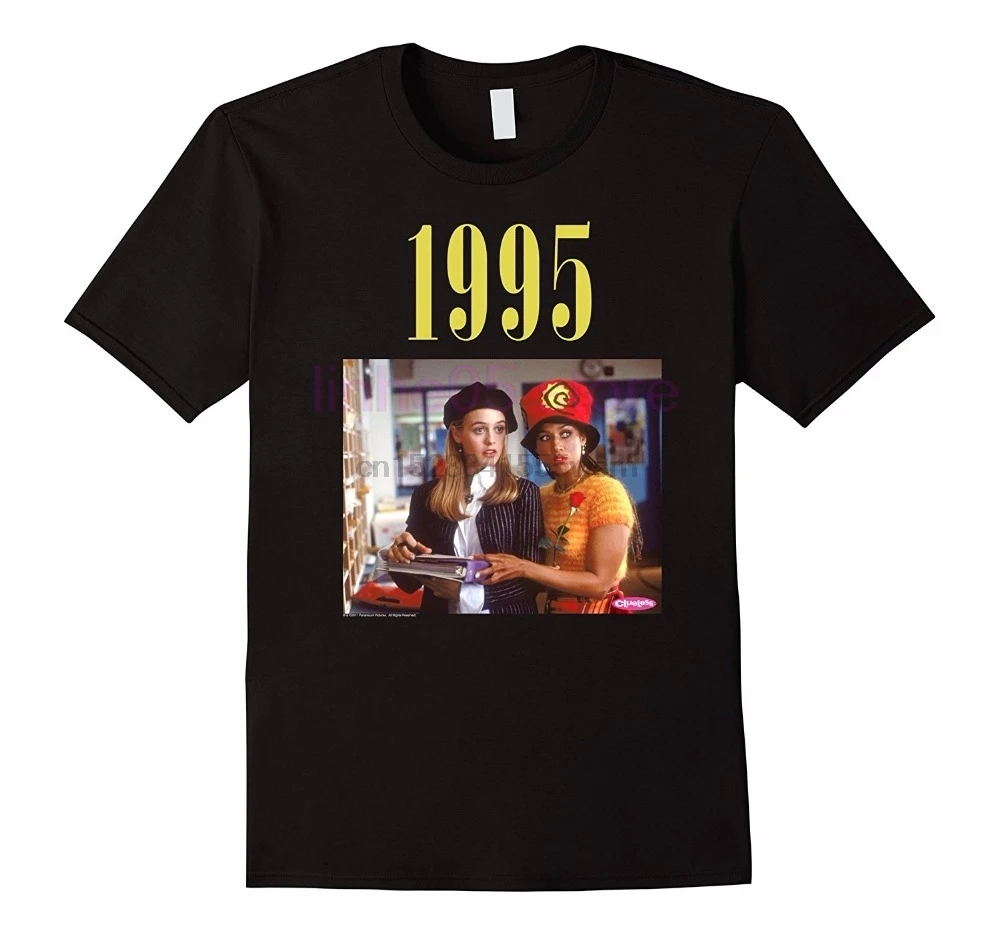 

Clueless 1995 Printed T Shirt Men Short Sleeve O Neck T Shirts Summer Stree Twear Short Sleeves Cotton Fashion Free Shipping
