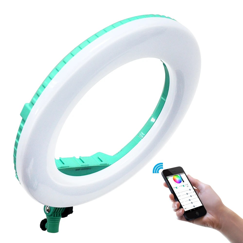 

Yidoblo AX-480DII Bluetooth APP Control Bio-color Ring Lamp 2800K-9900K Digital display 18" 240 Pcs LED Ring Light LED Lamp
