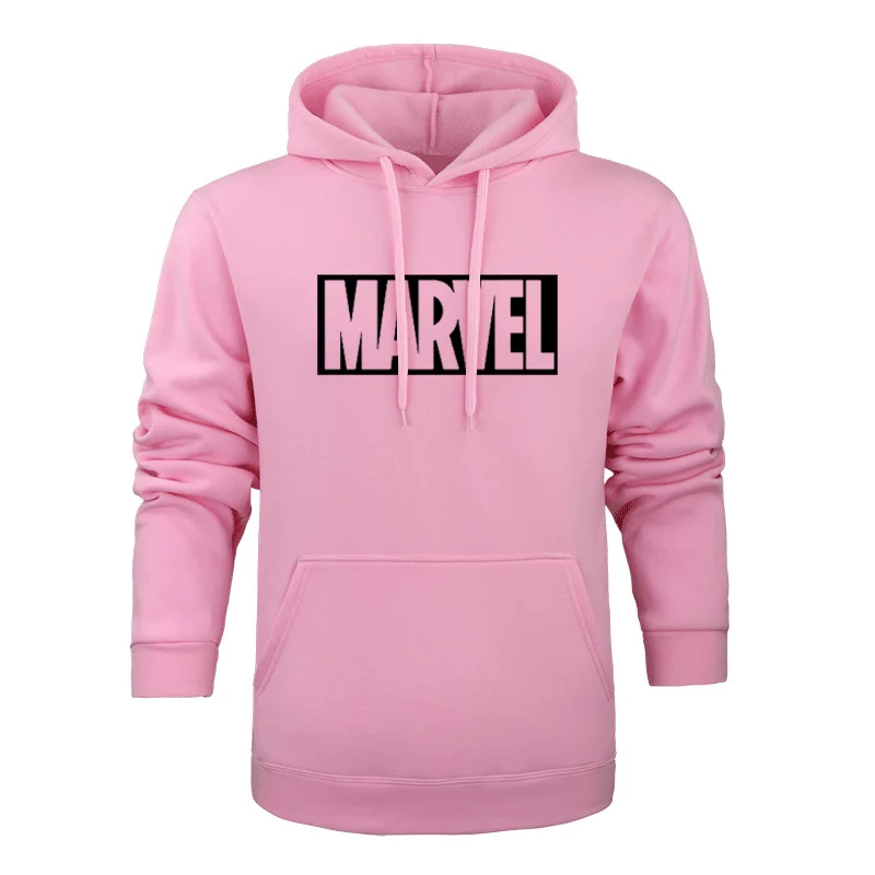 2017 New Marvel Letter Print Black Sweatshirt Men Hoodies Fashion Solid Hoody Men Pullover Men's Tracksuits male coats