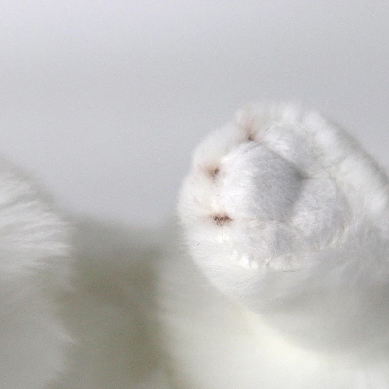 Dorimytrader Lovely White Dog Pomeranian Plush Toy Stuffed Cute Quality Animals Dogs Doll for Kids Gift 28cmX12cmX22cm DY50058(7)