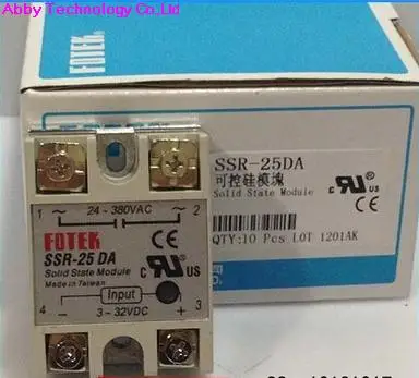 

New Solid State Relay 25A SSR input 3-32V DC output 24-380V AC Single Phase for Temperature Controller