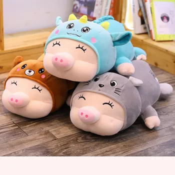 

Cute Plush Stuffed Toys Kawaii Pig Role Playing Totoro Unicorn Bear Plush PillowToys Valentine's Day Kids Gifts Role Playing