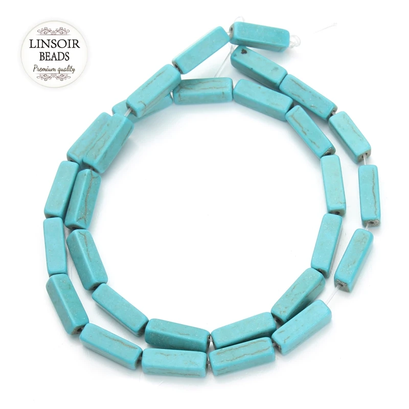 

30pcs/Strand Rectangle Shape Turquoises Beads Natural Stone Beads Loose Spacer Beads Seed Beads for DIY Jewelry Making