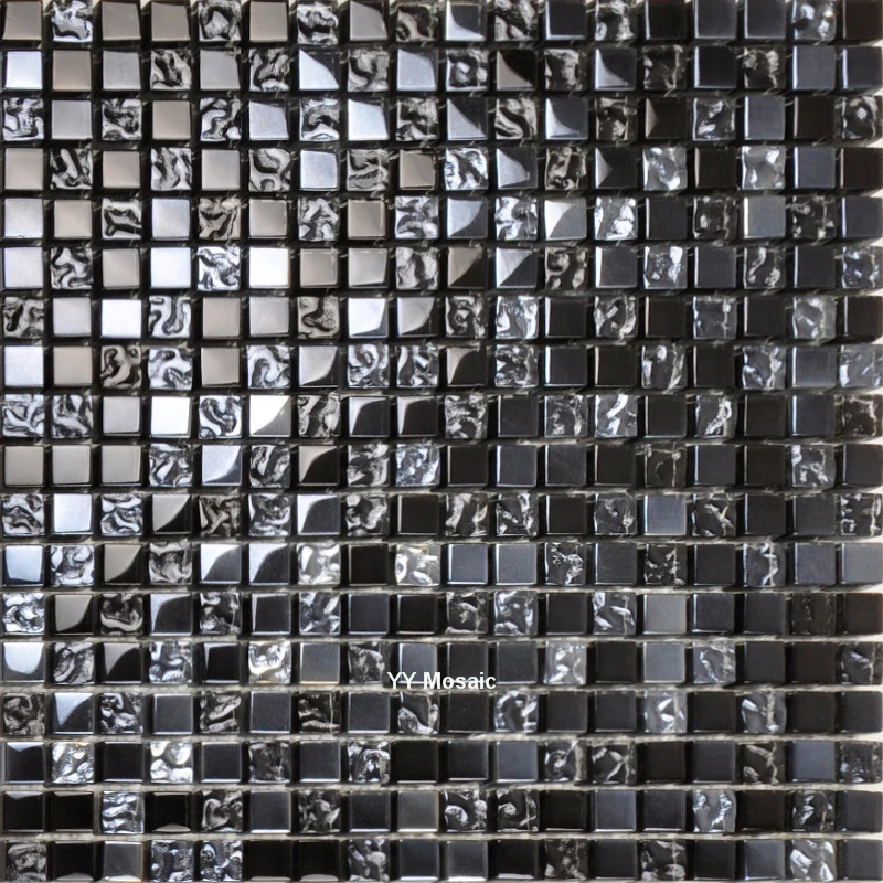 Simple Modern Plating Black Mirror Crystal Gl Mosaic Tile For Crystal Gl Mosaic Tile