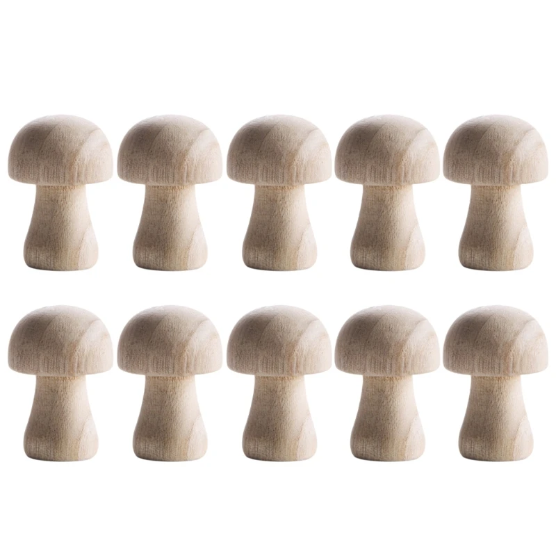 

10pcs Mushroom Shaped Cedar Wood Moth Balls Wardrobe Clothes Mosquito Repellent