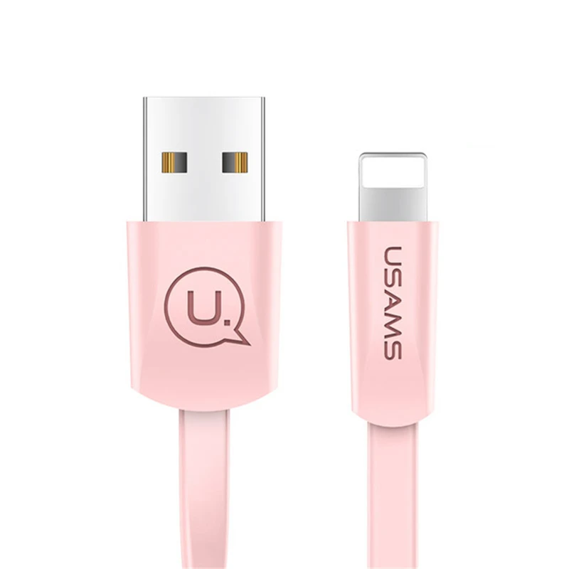 Плоский usb кабель для синхронизации данных и зарядки iPhone X XS MAX XR 6S 6 7 8 Plus 5S 5C 5 SE iPad