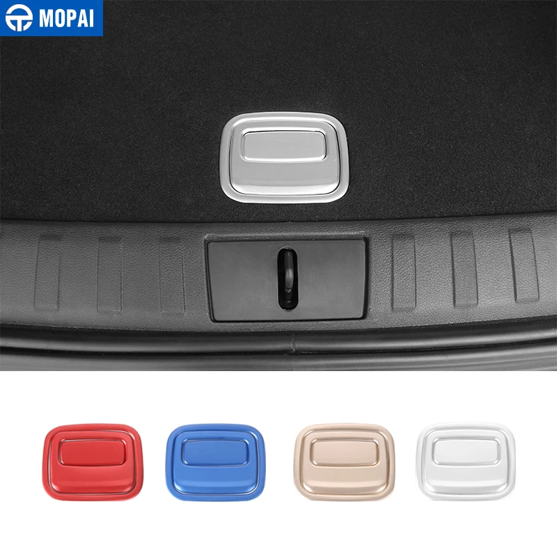 

MOPAI Aluminum Car Interior Rear Tail Trunk Handle Cover Decoration Stickers for Jeep Renegade 2015-2016 Car Styling