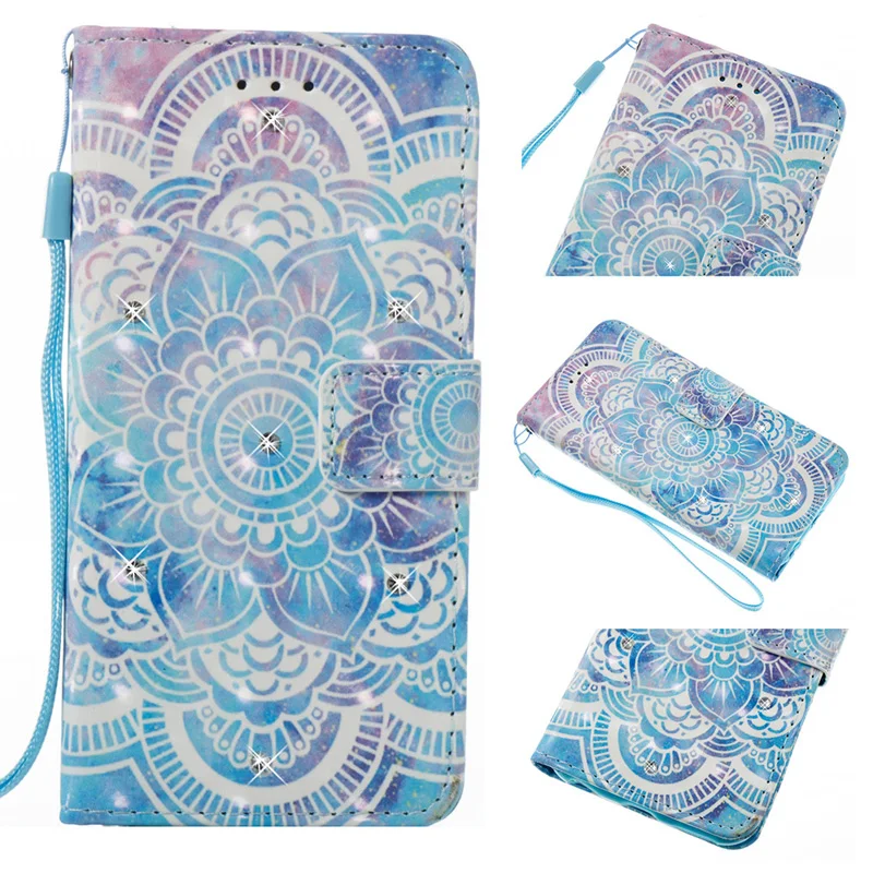 

Painted Flip Wallet Diamond Leather Phone Soft Silicone Cover Shell Funda for Samsung Galaxy A3 A5 J3 J5 2016 J7 2017 US EU Case