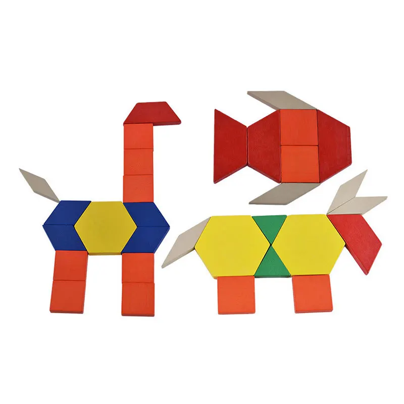 Игры для детей игрушки Дерево 3D головоломки раннего обучения геометрический Форма Tangram развивающие Пазлы для детей 2018 ME3064H