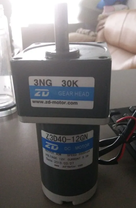 

40W 12v Brush in built mirco DC motors flange 70mm Z3D40-12GN,with the 3gn30k gear ratio send to Mexico