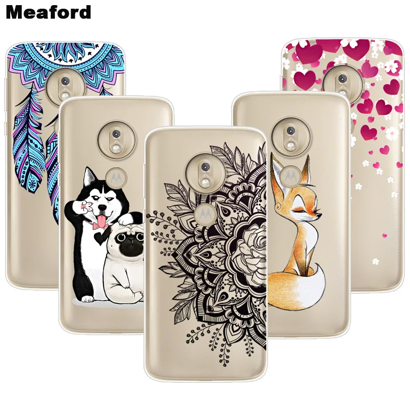 

For Motorola Moto G7 Power Case G 7 TPU Silicone Soft Floral Cartoon Clear Case for Moto G7 Play Power EU Phone Back Cover
