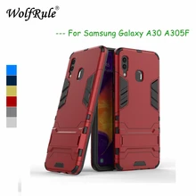 Чехол для Samsung Galaxy A30 мягкий резиновый + пластиковый чехол с