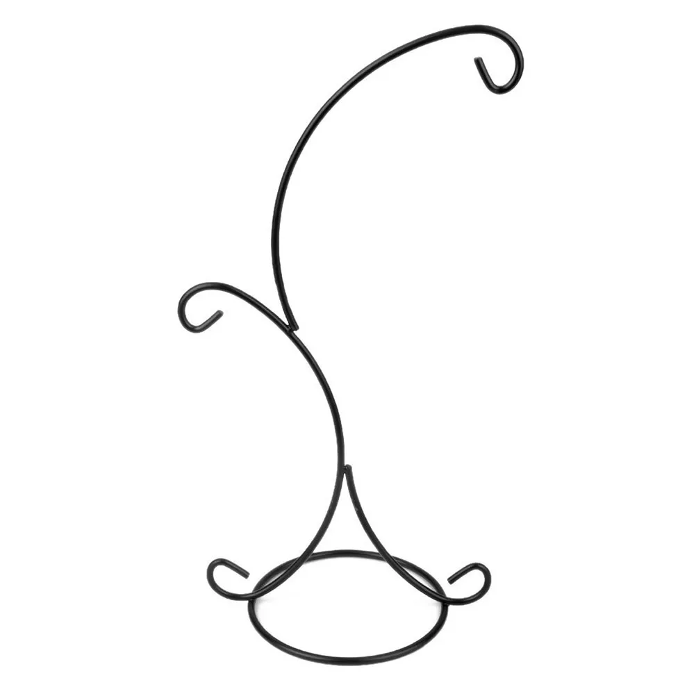 

2-Hook Plant Glass Vase Iron Hanging Stand Holder Without Glass Ball Holder Crystal Flower Vase Plant Stand Metal Inner Iron