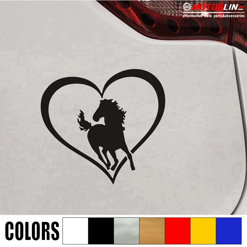 

Horse Heart Love Symbol Pony Decal Sticker Car Vinyl pick size color die cut no background