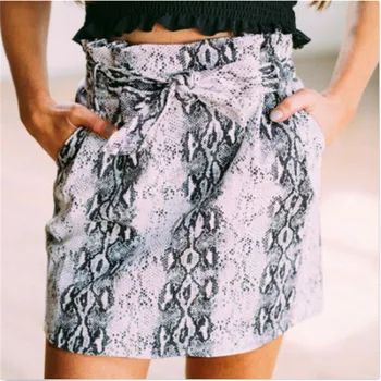 

Sexy Leopard Print Women Skirt Fashion High Waist Sheath Mini Skirts Ladies Evening Party Lace Up Bow Tie Female Pencil Skirts