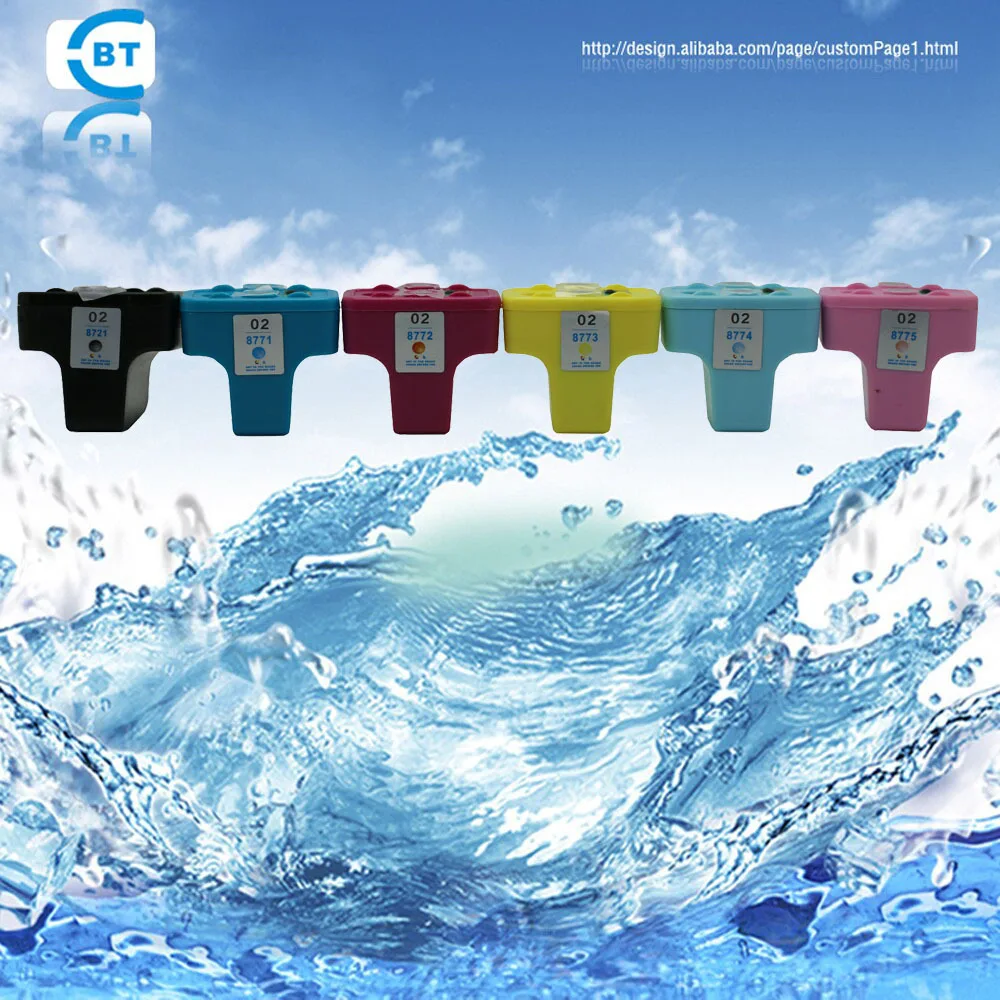 

6pcs compatible hp02 ink cartridge for HP Photosmart D7345, D7355, D7360, and D7368 D7145, D7155, D7160, and D7168