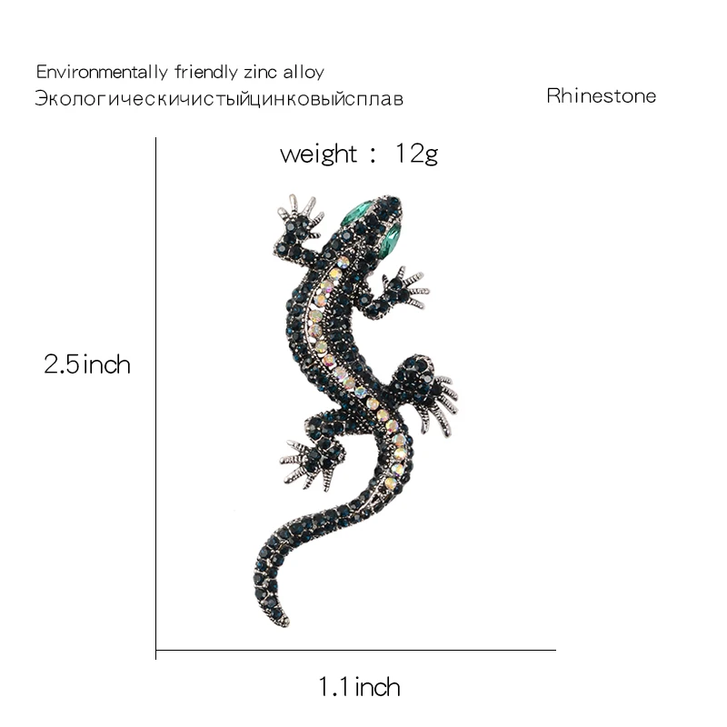Классический корсаж брошь ящерица, стразы, бутоньерка, свитер, костюм, шарф, воротник, аксессуары, модные украшения в виде животных