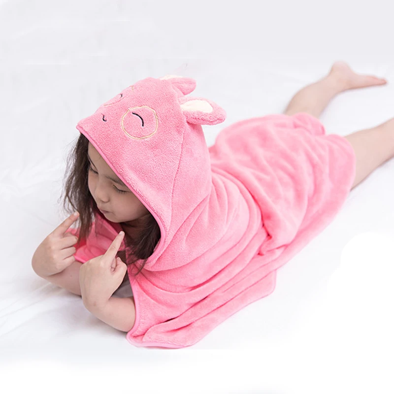 Мягкий детский халат с капюшоном, душевое полотенце для новорожденного, детская одежда для сна с героями мультфильмов для мальчиков и девочек, банное полотенце с капюшоном, детские пеленки