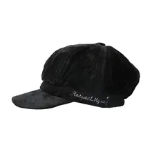 Женская новая шапка осень-зима теплая Модная бейсбольная кепка с гусиным язычком тренд