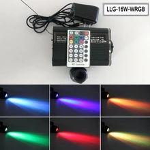 RGBW 16 W светодиодный световой двигатель для звездных волоконно-оптических световых комплектов с 28key RF пультом дистанционного управления AC100-240V входом