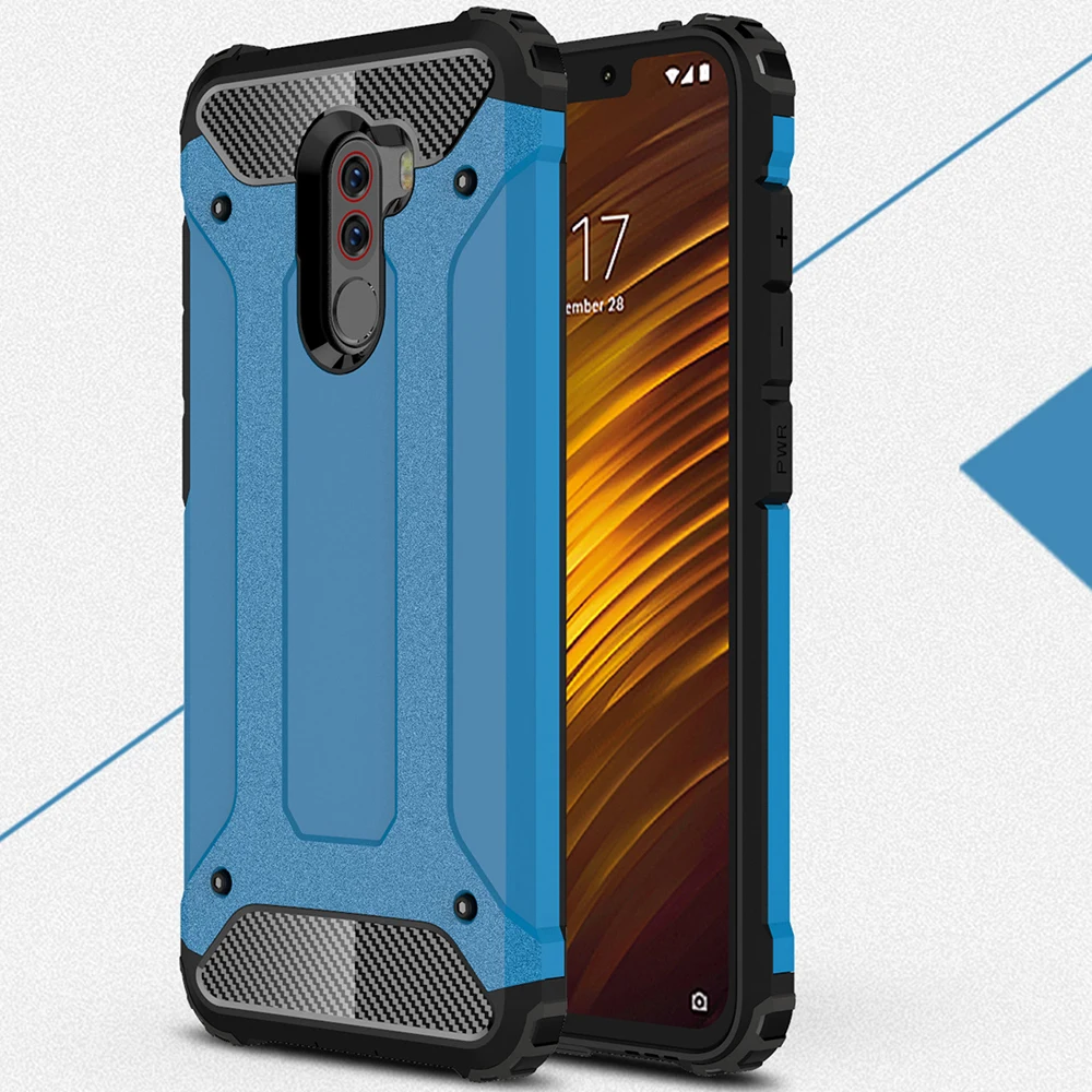 Защитный Тонкий чехол для Xiaomi Pocophone F1 6 18 дюймов гибридный жесткий из ТПУ и