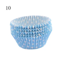 BAKEST 500 шт в партии 3,5 дюймов белая точка синие Бумажные Формочки для кекса Свадебные стаканы для выпечки тортов