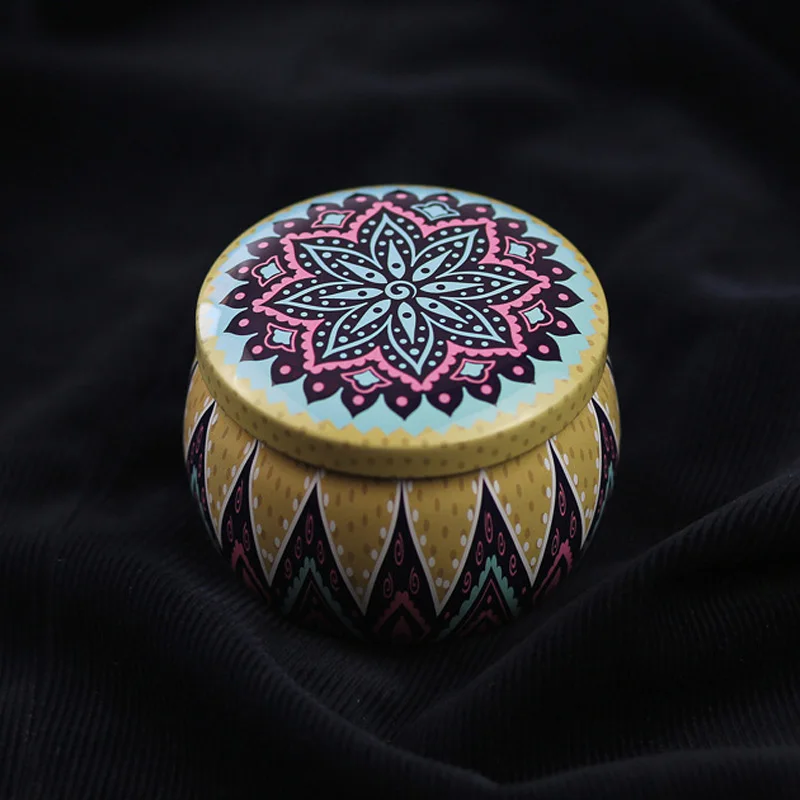 

Wedding Gift Box Round Ethnic Style Tin Can Candy Cake Chocolate Candle Gift Box Birthday Party Baby Shower Christmas Gift Box