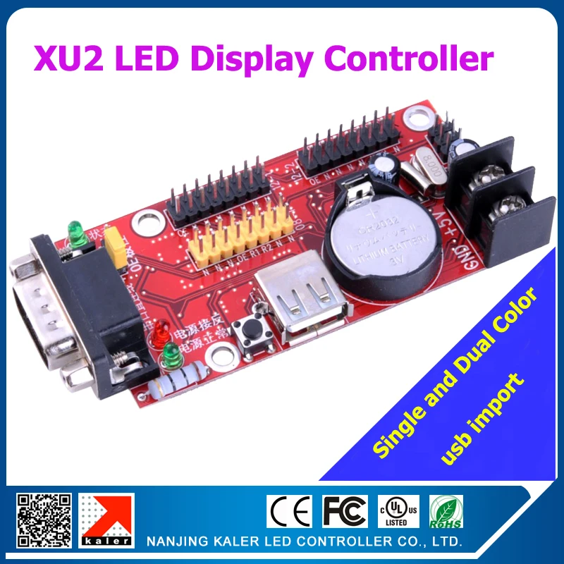 

kaler kaler 20pcs a lot wholesale price usb port control card xu2 card support 32x512 pixels led display panel