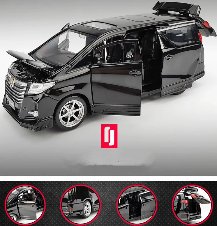 Высокая моделирования toyota Alphard MPV 1:32 Масштаб сплава оттягивать назад автомобиль игрушка, Коллекция Модель