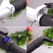 Профессиональный автоматический LCD бигуди для завивки волос керамический конус салон щипцы для завивки волос палочка электрическая расческа для укладки волос электрические вьющиеся волосы