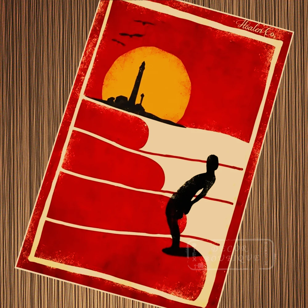 Поп-арт классика серфинга Лонгборды из 60-х винтажный плакат в стиле ретро из крафт-бумаги холст живопись Наклейка на стену украшение дома подарок