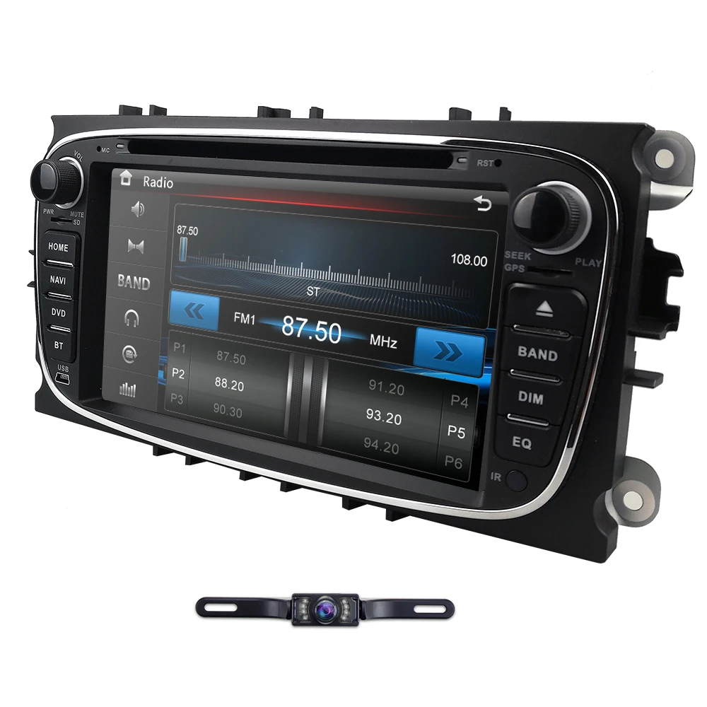 Perfect 2 Din 7 inch Car DVD Player For Ford Focus 2 S-Max C-Max Mondeo 4 Galaxy Kuga 2008-2010 GPS Auto Radio Mirror link RDS DAB+ OBD2 1
