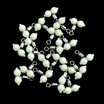 

Luminous Fishing Swivel 10pcs/lot Cross Line Rolling Fishing Swivel Glow Gourd Shape 3 Way Swivel Connector Accessories