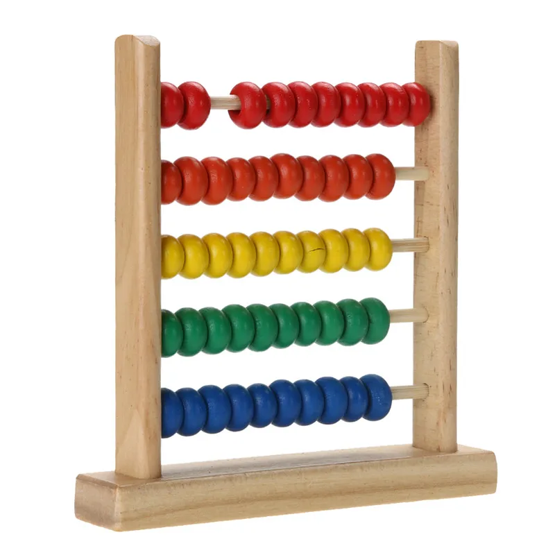 Baby Toy Wooden Abacus Colorful Small Number Counting Calculating Beads Kids Math Learning Early Educational Toy Wooden Math Toy