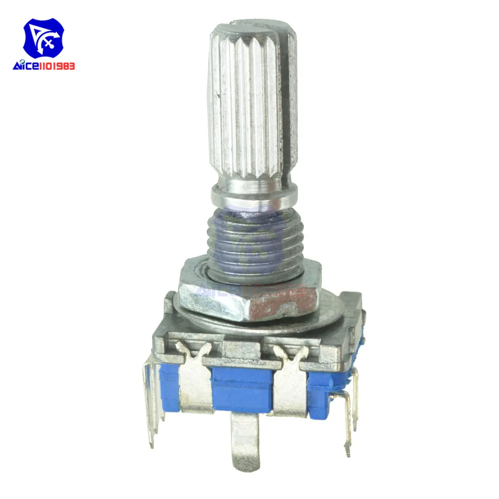 

360 Degree EC11 Rotary Encoder Code Switch Digital Potentiometer 7 Pins Shaft Height 20mm Shaft Dia. 6mm for Arduino