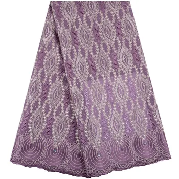 

Onion Nigerian Lace Fabrics 2019 African Cotton Dry Lace High Quality Swiss Voile Lace In Switzerland For Wedding Dresses S1506