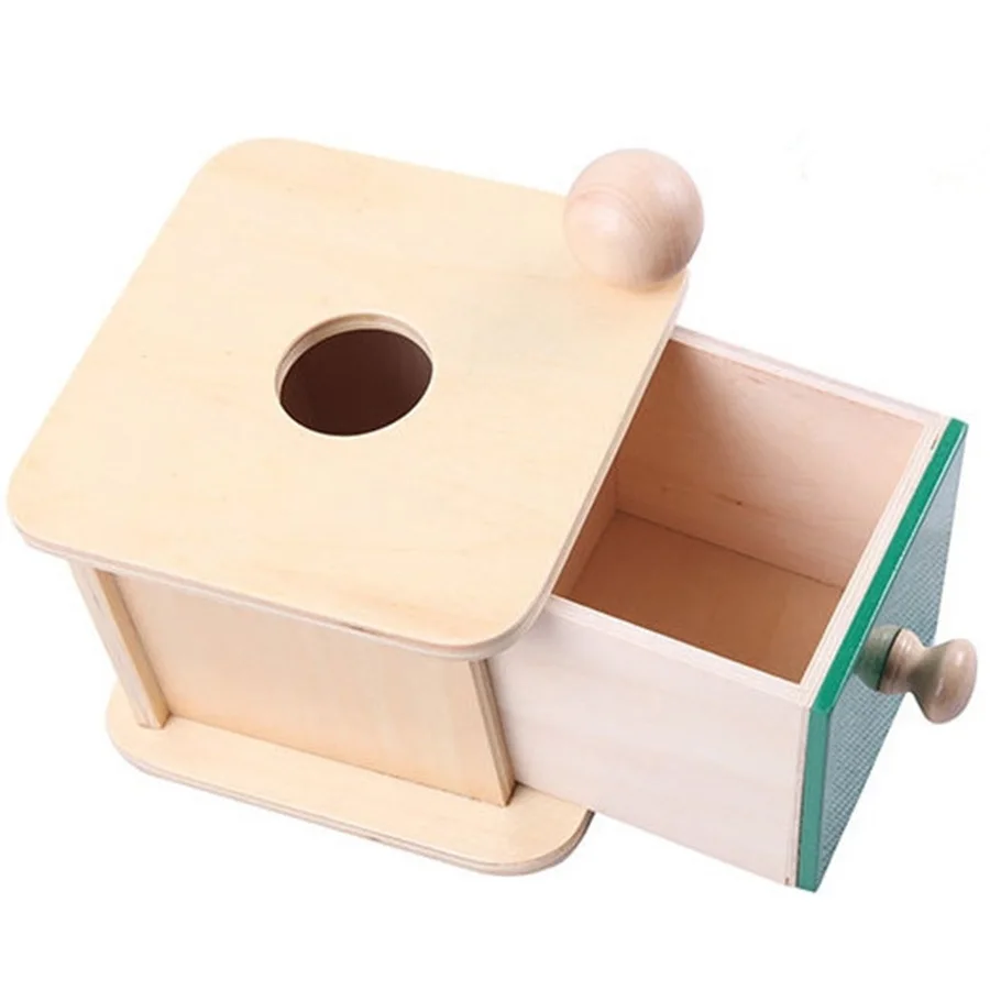 Montessori Infant Toy Baby Wood Ball Matching Box Learning Educational Preschool Training 24 months