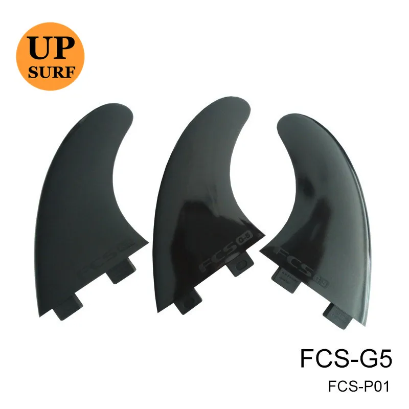 FCS G5 плавники черные хорошего качества пластиковые стандартные для серфборда
