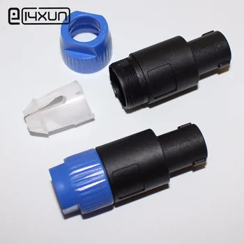 

1Pcs/lot Speakon NL4FC Blue 4 Pin Male Plug Compatible Audio Cable Connector for XLR Male Chassis Mount Plug