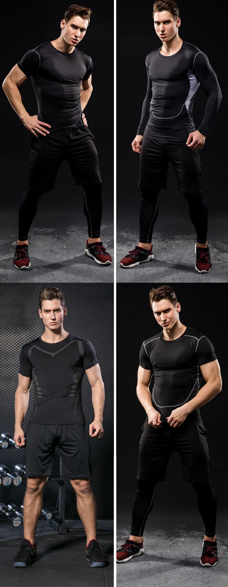 5-Piece Mens' Compression Dry-Fit Set