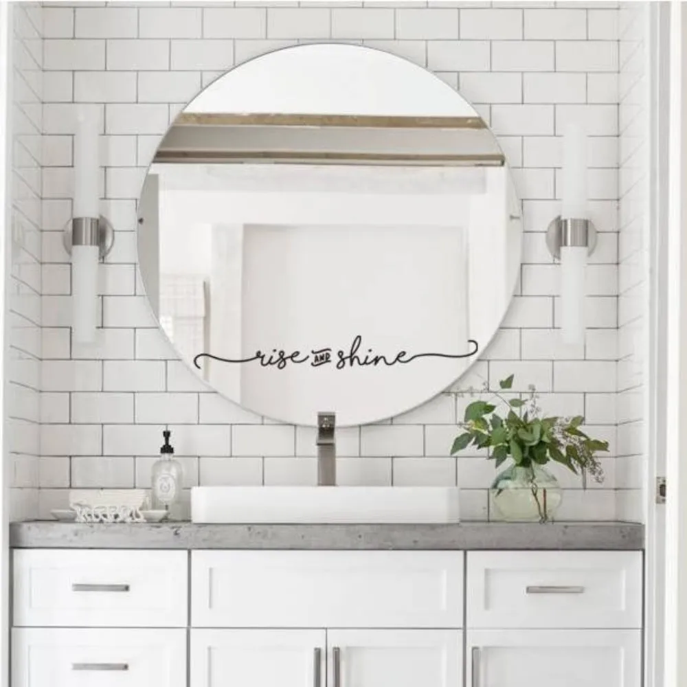 YOYOYU вдохновляющая Зеркальная Наклейка, Мотивационная Настенная Наклейка на зеркало для домашнего декора ванной комнаты, маленькая Настенная Наклейка J804 - Цвет: Rise And Shine