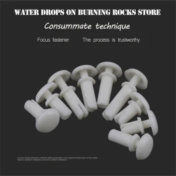 

100pcs R3580 Diameter Hole White Black Nylon Plastic Insulating Fastener Retainer Cover PC Board Clip R Type Push Rivet hot