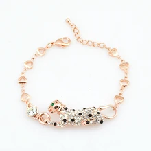 Новинка года в европейском и американском стиле; Мода; Украшенные стразами; леопардовый принт с цепью Браслеты качественные браслеты подарок на день рождения W018